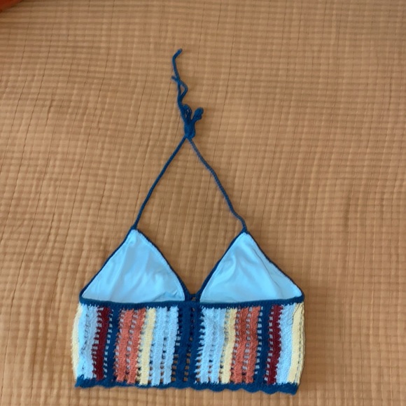 Crochet crop top, never been worn! Multicolored and perfect for Pride! - Picture 2 of 2